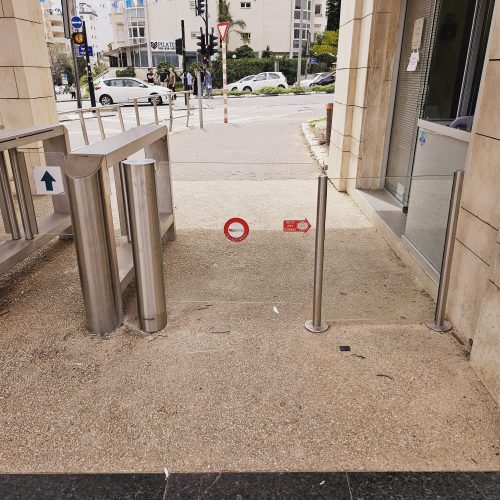 ה בקרות כניסה תת קטגוריה מעבר נגיש , כניסה נגישה ראשית מכון ויצמן